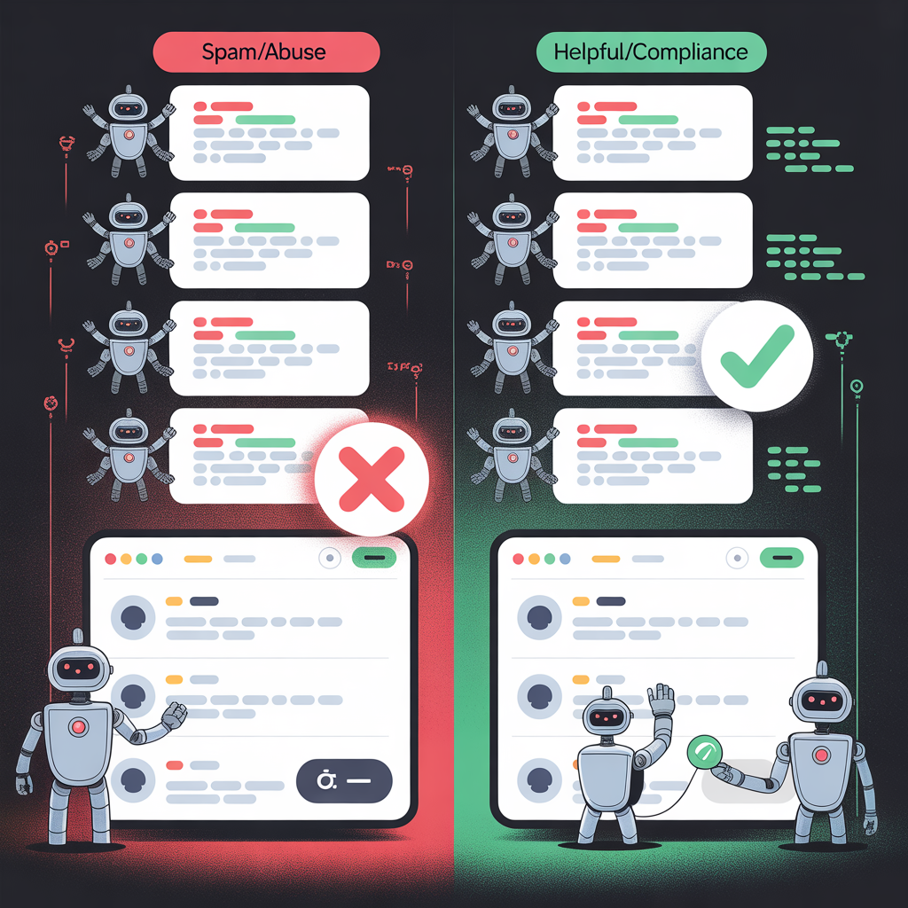 google ai content policy helpful vs spam comparison infographic 2026