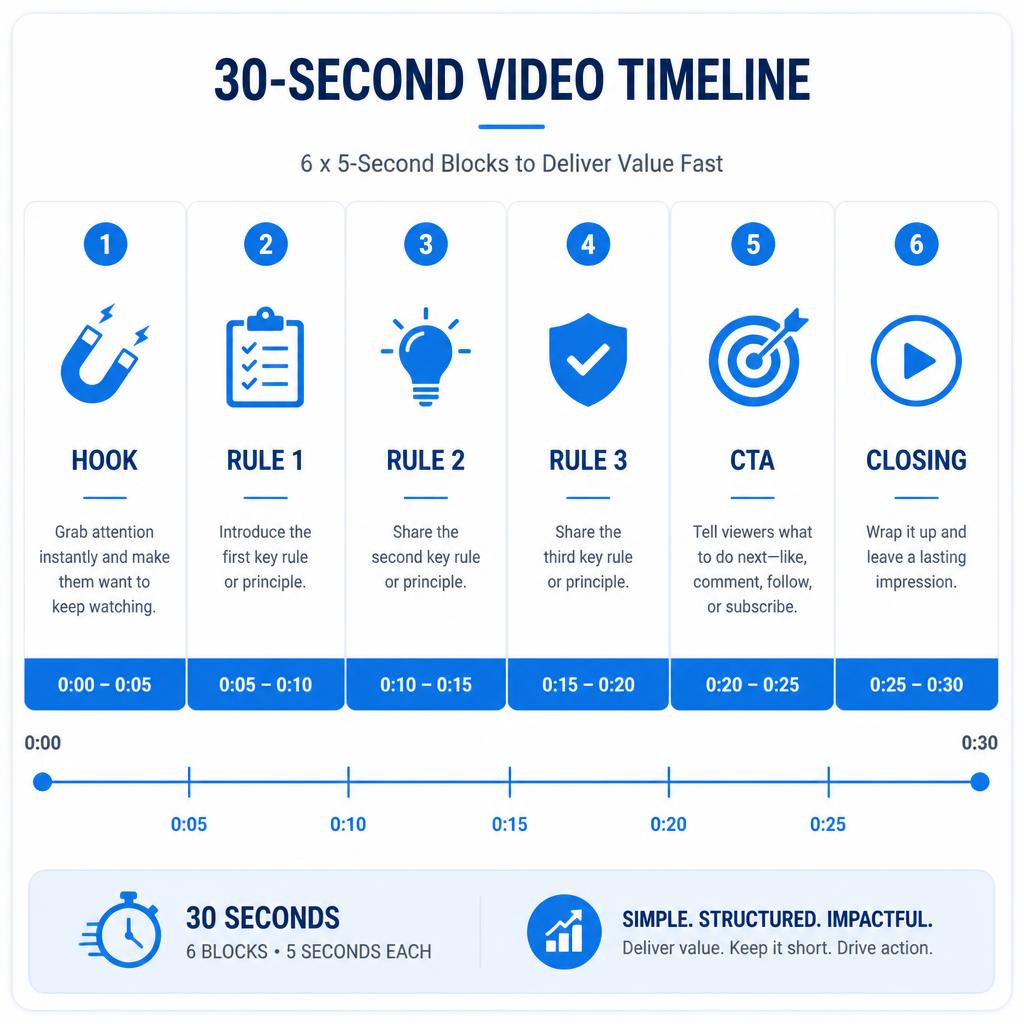 30 second automated ai video timeline diagram