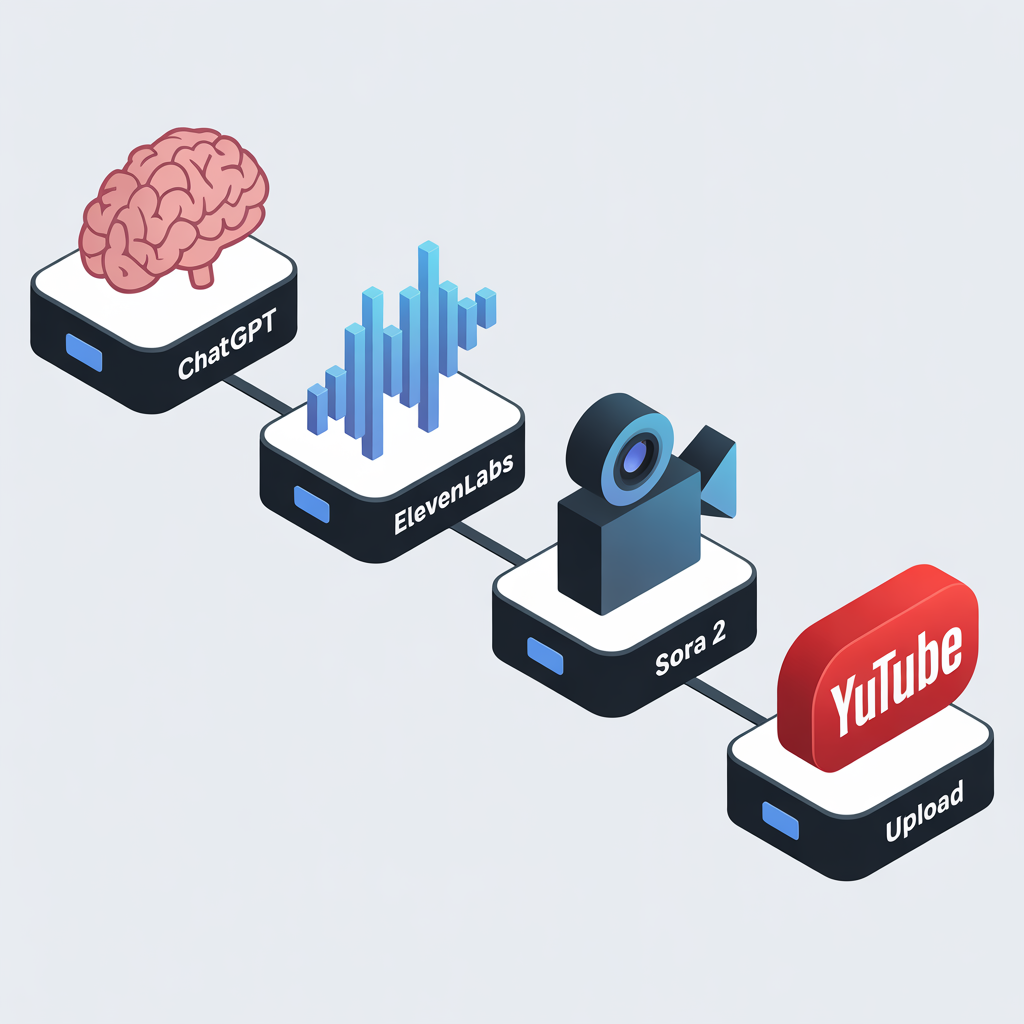 ai content creation workflow for faceless youtube channels