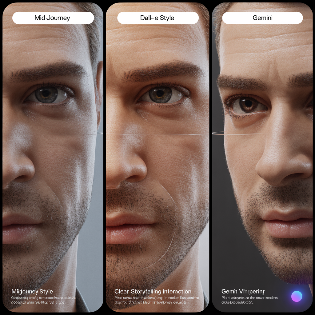 midjourney v7 vs dall e 4 skin texture comparison for ai portraits