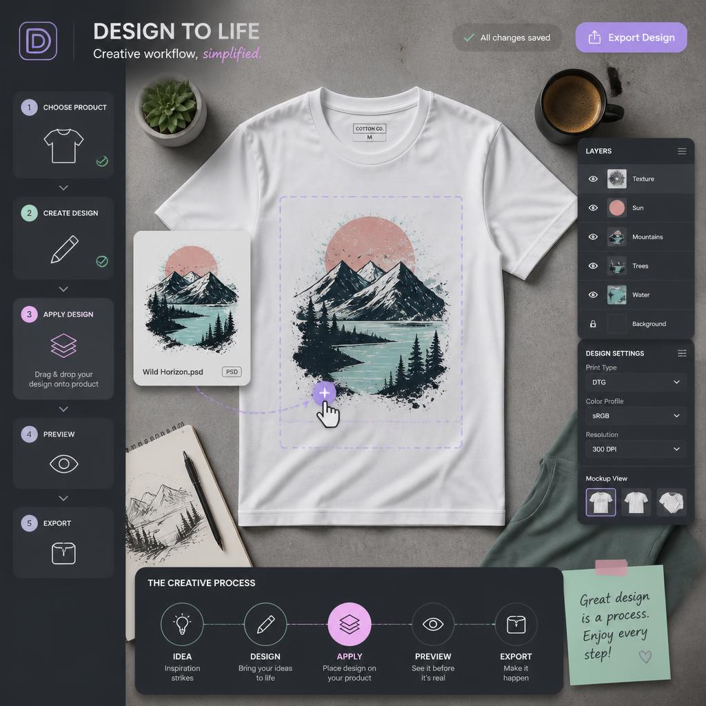 overlaying digital design on ai generated etsy mockup